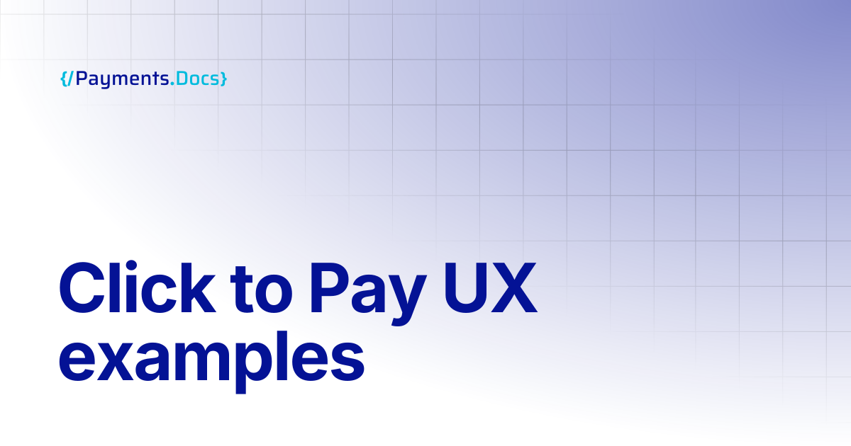 Click to Pay UX examples | Thales Payments - Docs