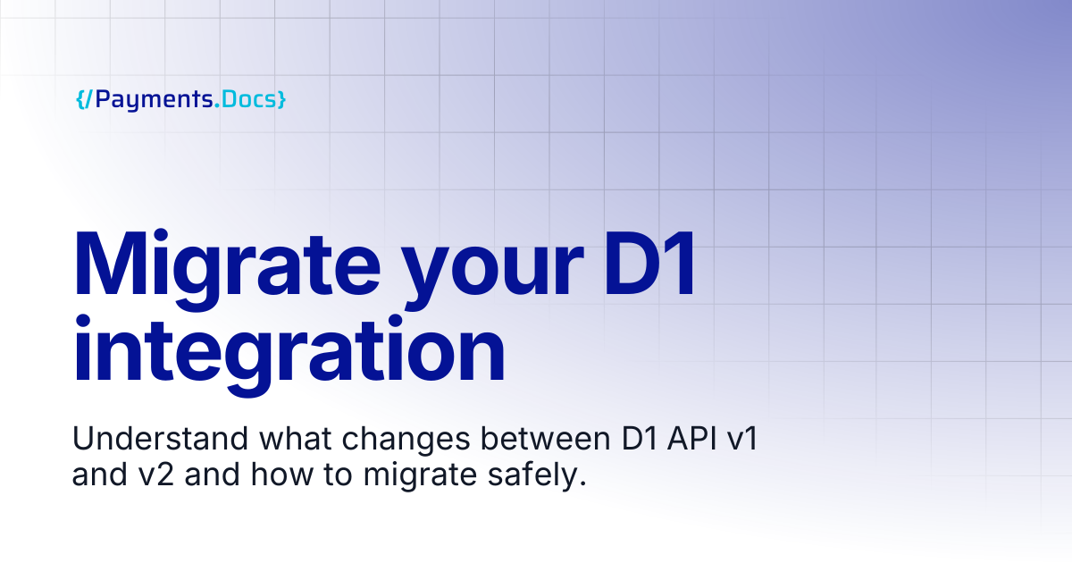 Migrate your D1 integration | Thales Payments - Docs