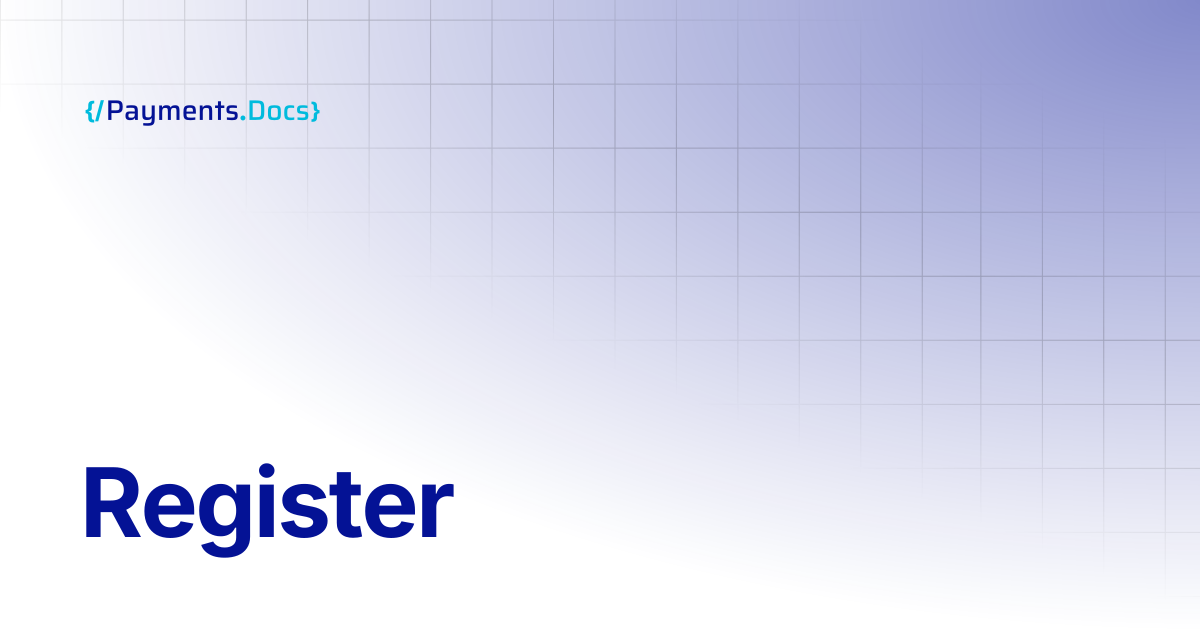 Register | Thales Payments - Docs