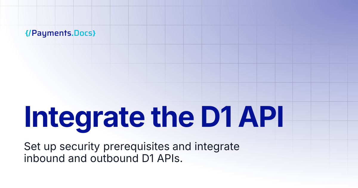 Integrate the D1 API | Thales Payments - Docs