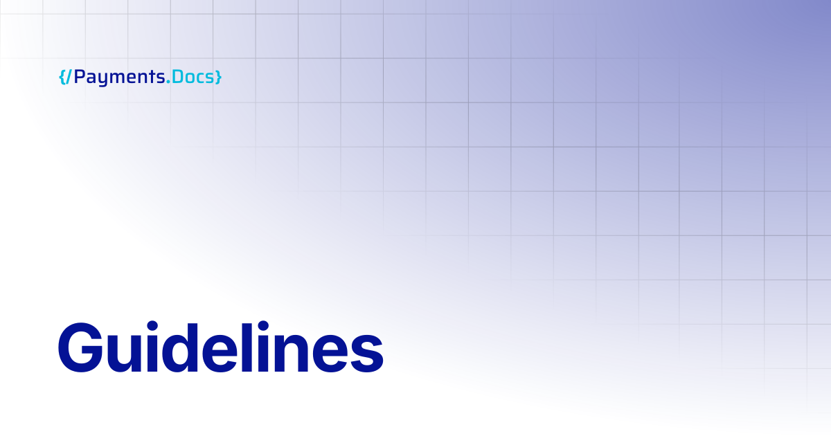 Guidelines | Thales Payments - Docs