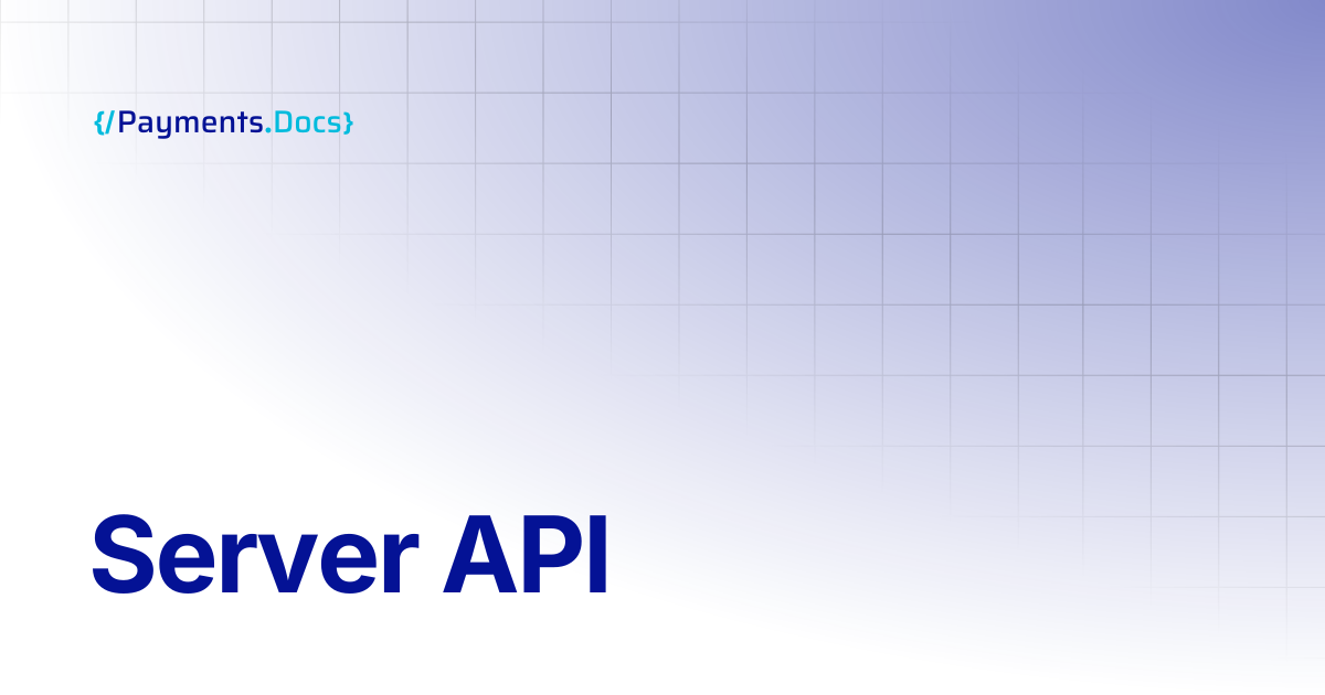 Server API | Thales Payments - Docs