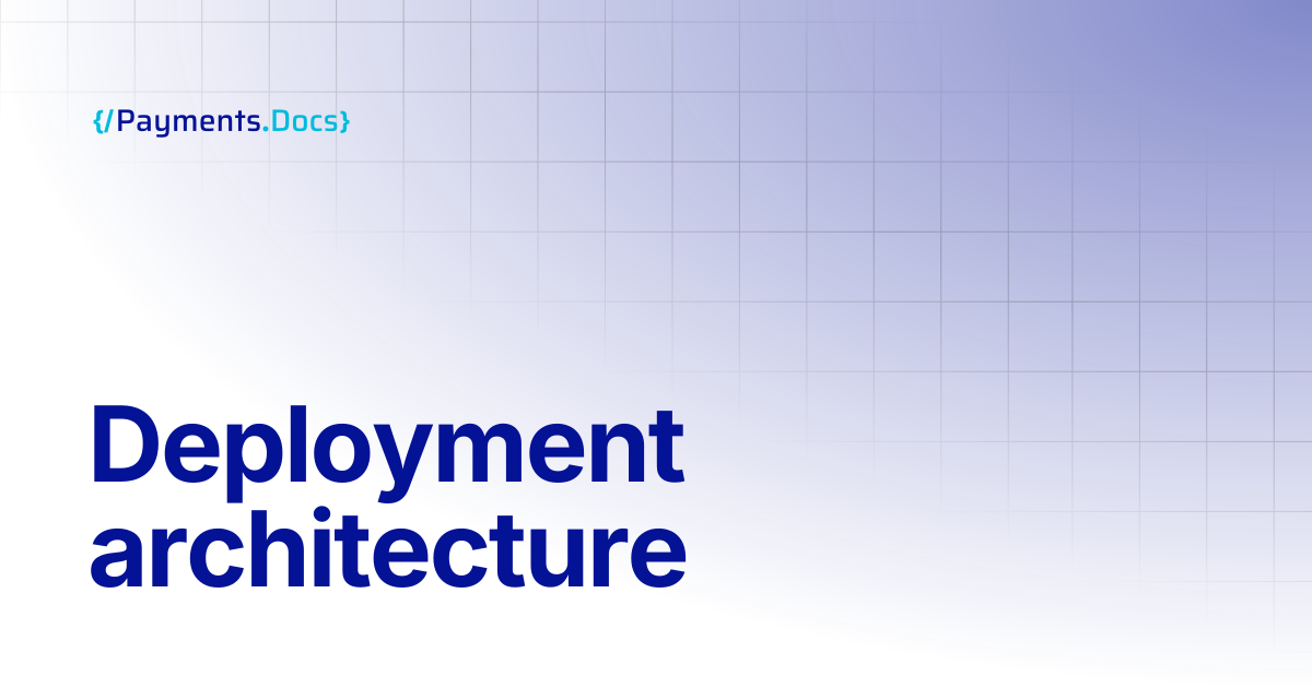 Deployment architecture | Thales Payments - Docs