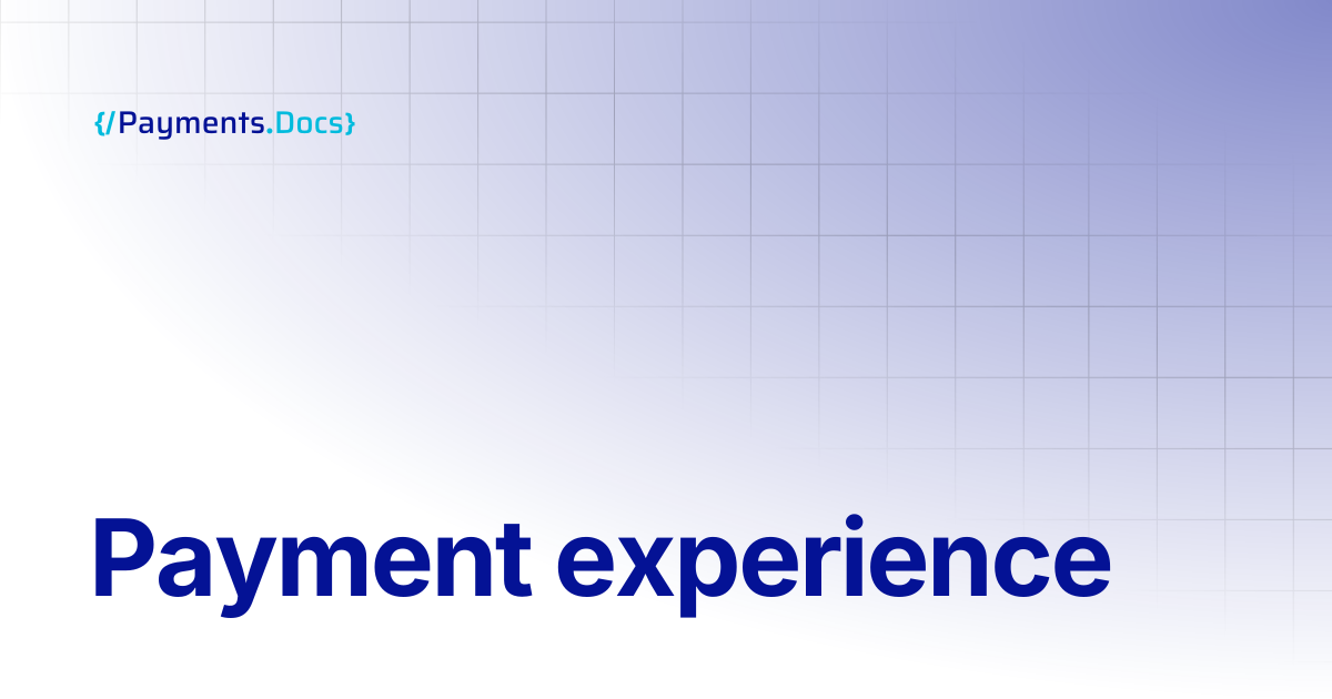 Payment experience | Thales Payments - Docs
