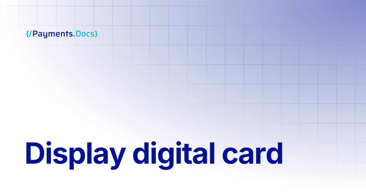 Display digital card | Thales Payments - Docs
