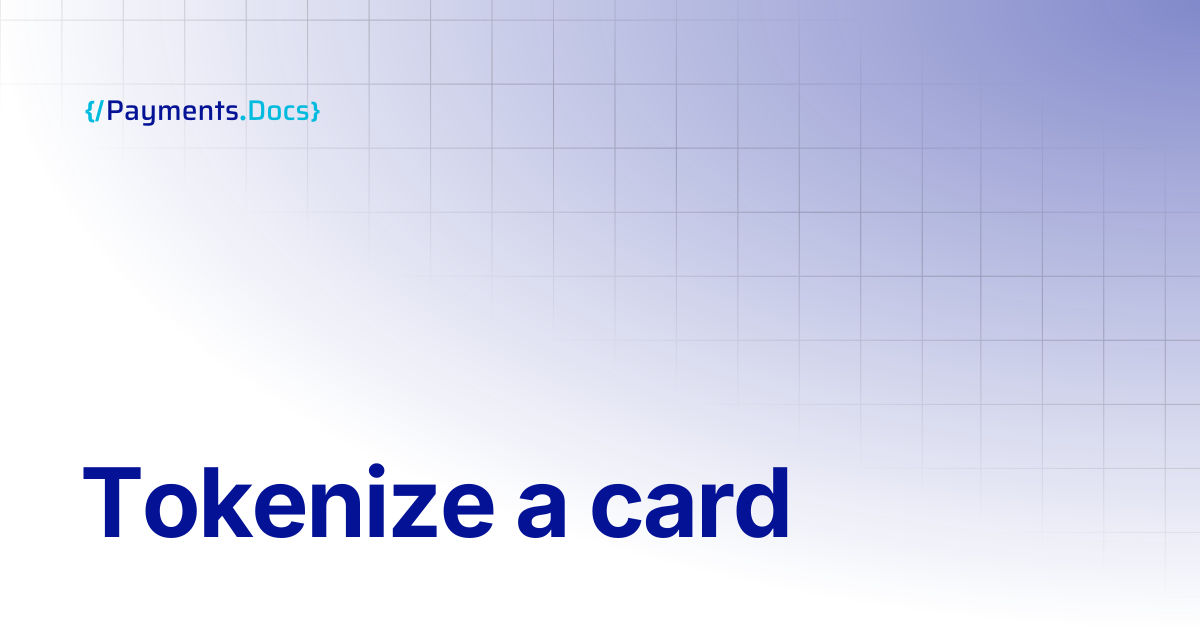 Tokenize a card | Thales Payments - Docs