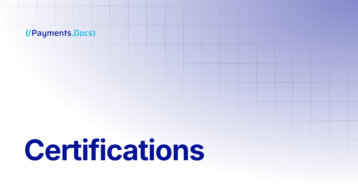 Certifications | Thales Payments - Docs