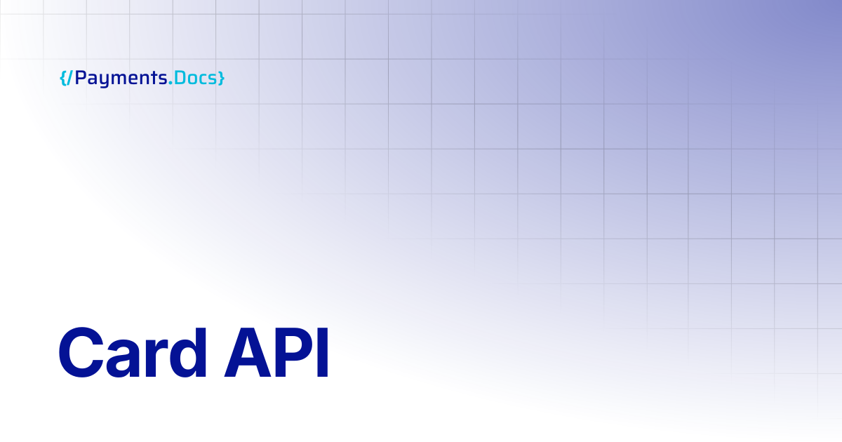 Card API | Thales Payments - Docs
